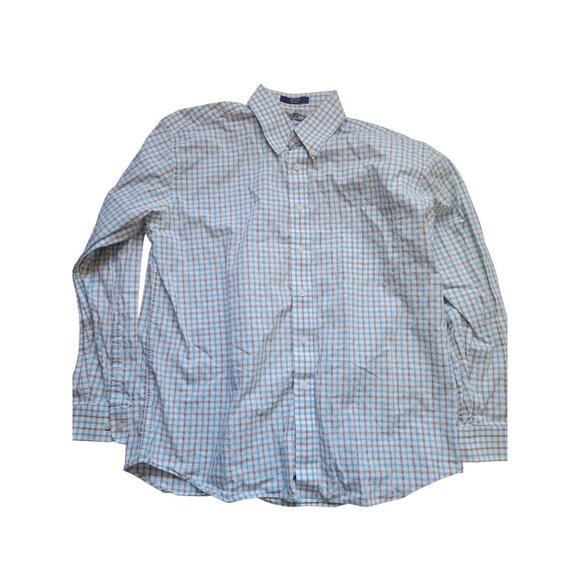 Alan Flusser Plaid Long Sleeve Collared Button Down Size XL Classic Office Wear - Picture 1 of 7